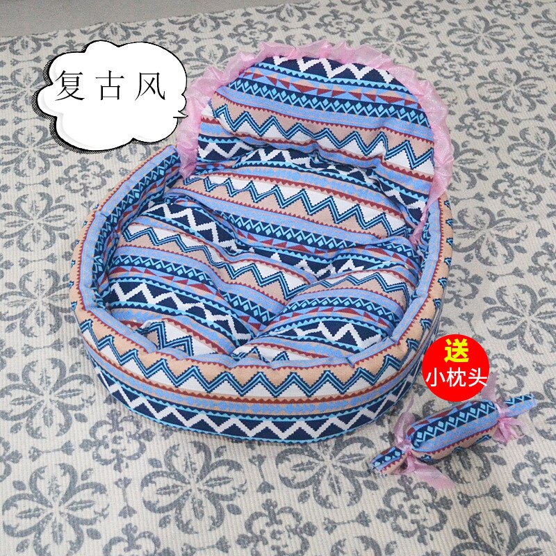 Panier princesse en dentelle pour chien et chiot, lit de luxe, nid de rêve pour animal de compagnie, niche pour chat et chiot