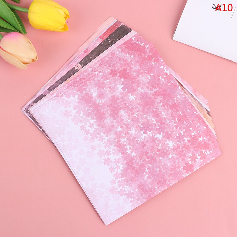 50pcs 15cm Square Origami Paper Double Side Floral Folding Sakura Craft Papers Kids Handmade DIY Scrapbooking Craft Decoration: LZHG161-A10