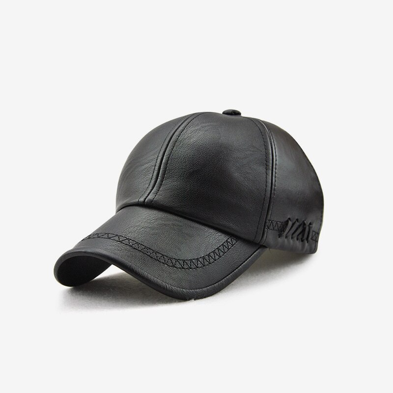 herbst Winter Dad Leder Hüte Neue Outdoor Freizeit Baseball Kappe Im Mittleren Alter und Alten männer Große Größe PU sport kappen 56-60cm