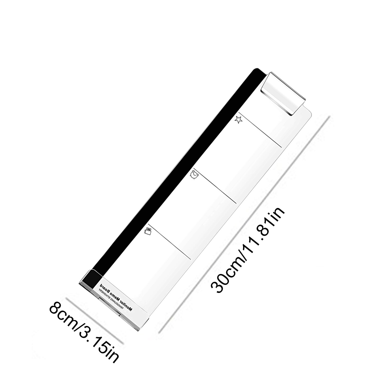 Acrylic Monitor Memo Board Home Sticky Notes Boards Phone Holder Storage Rack Tablet Laptop Computer Accessories: White