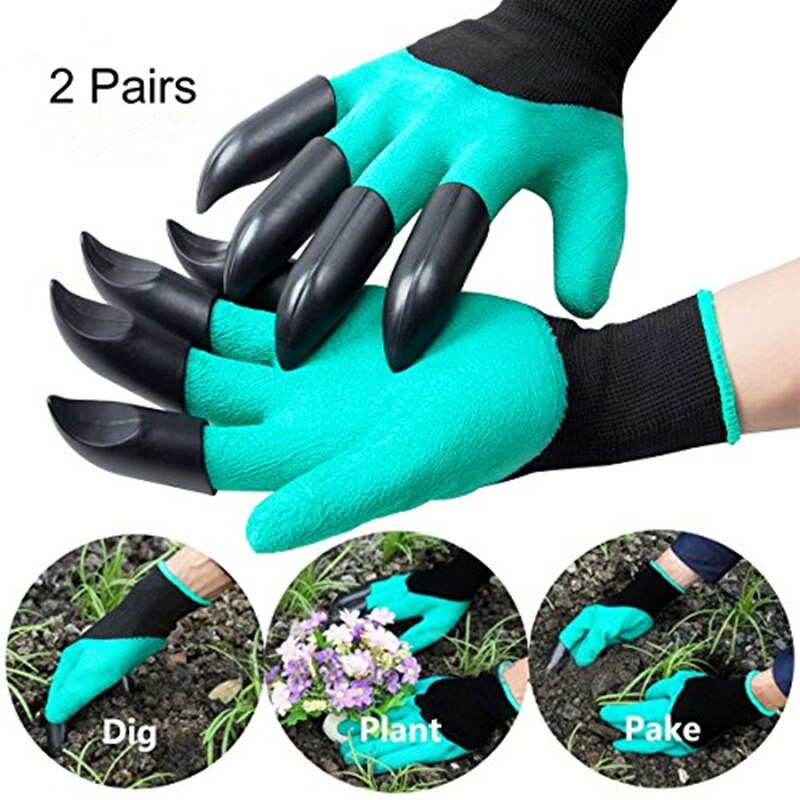2 Pairs Tuin Genie Handschoenen Homeme Tuinieren Handschoenen Met Klauwen Voor Graven Planten Gazon Zorg Planten Snoeien Gereedschap