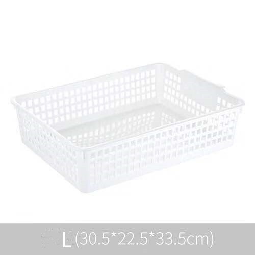 Panier de rangement rectangulaire pour snacks | Panière de rangement en plastique creuse domestique pour bureau boîte de rangement pour articles divers panier pour salle de bain: L