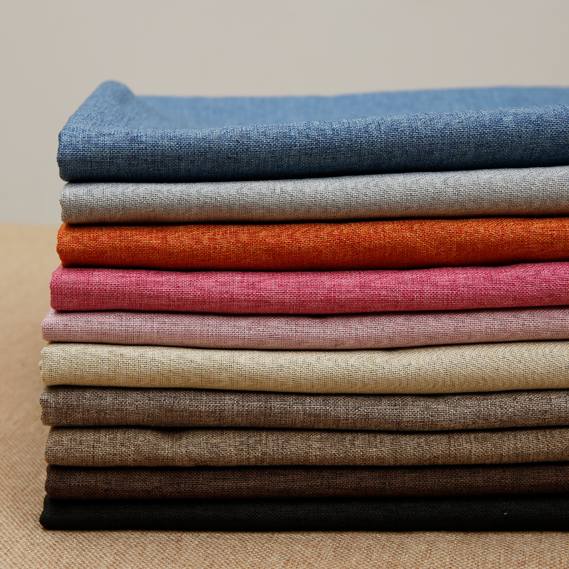 Fabric for sofa Linen fabric material polyester upholstery fabric for table DIY and sewing