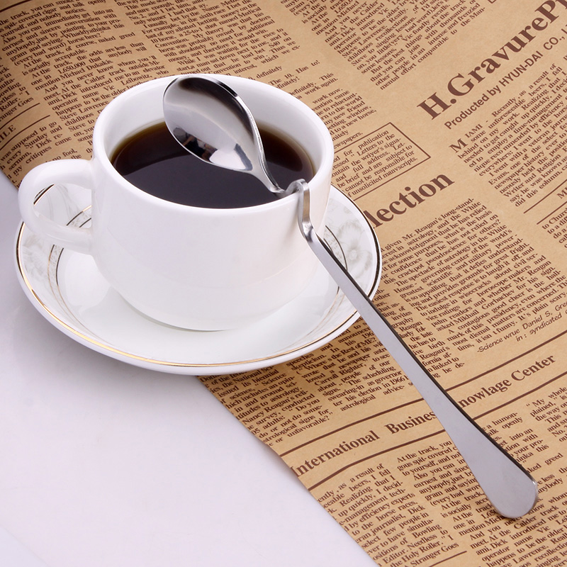 BalleenShiny-cucharas de mango largo y suspensión de acero inoxidable, cucharón de condimentos, cuchara de torsión colgante, taza de café y postre: T2 Large