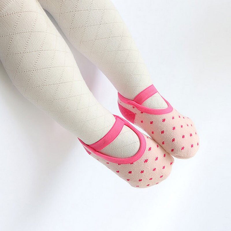 Baby Sokken Meisje Sokken Comfy Katoen Antislip Ballet Schoenen Zachte Vloer Peuter Sokken Calcetines Sokken Voor Pasgeborenen Baby: Rose