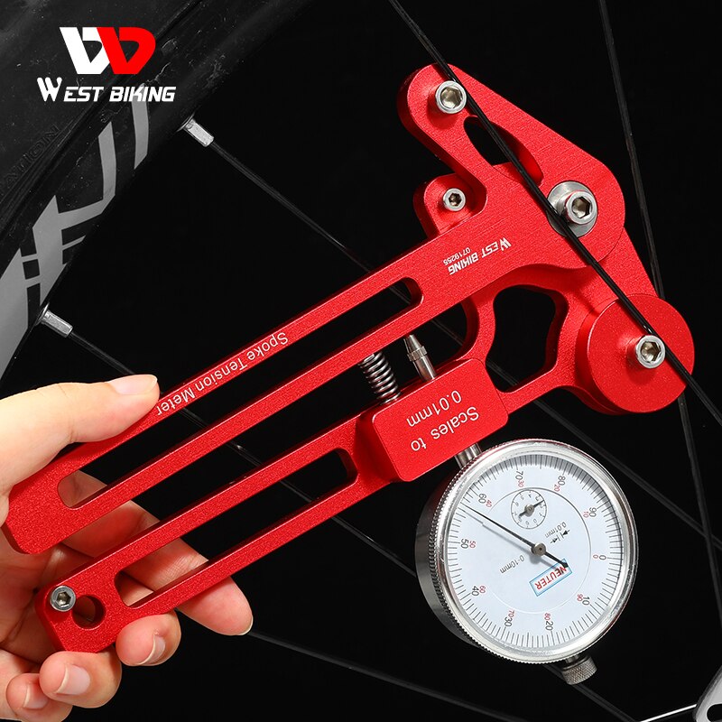Westen RADFAHREN Fahrrad Speichen Spannung Tester Meter Tensiometer Rad Bauherren Reparatur Werkzeug Präzision Speichen Prüfer Fahrrad Anzeige