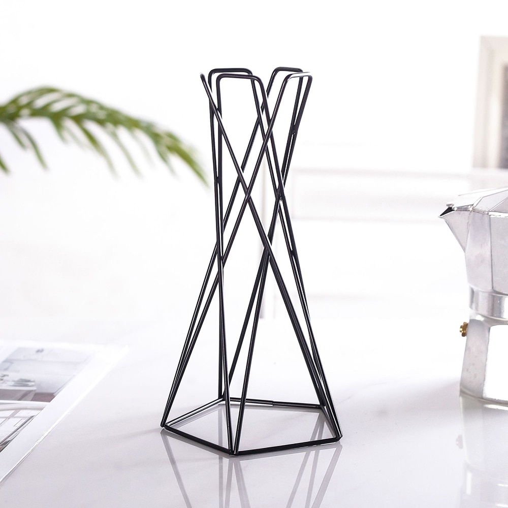 Nordic Stijl Air Plant Houder Metalen Bloempotten Stand Geometrische Ijzer Tillandsia Houder Tafel Thuis Tuinornamenten