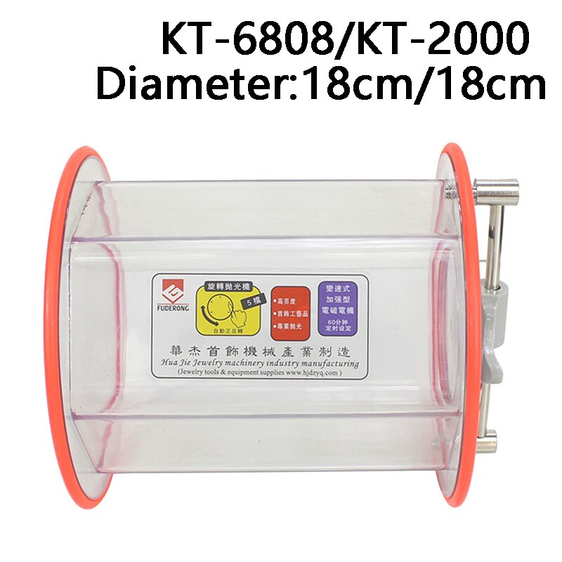 Tonneau/seau rotatif pour gobelet KT-6808 ou KT-2000, polisseuse de bijoux, capacité de 3 ou 5kg