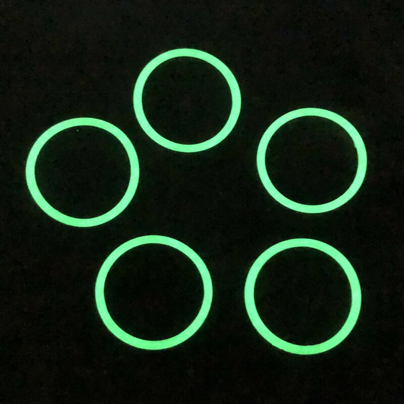 Joint torique élastique en Silicone pour lampes de poche, étanche, vert GITD (10 pièces)