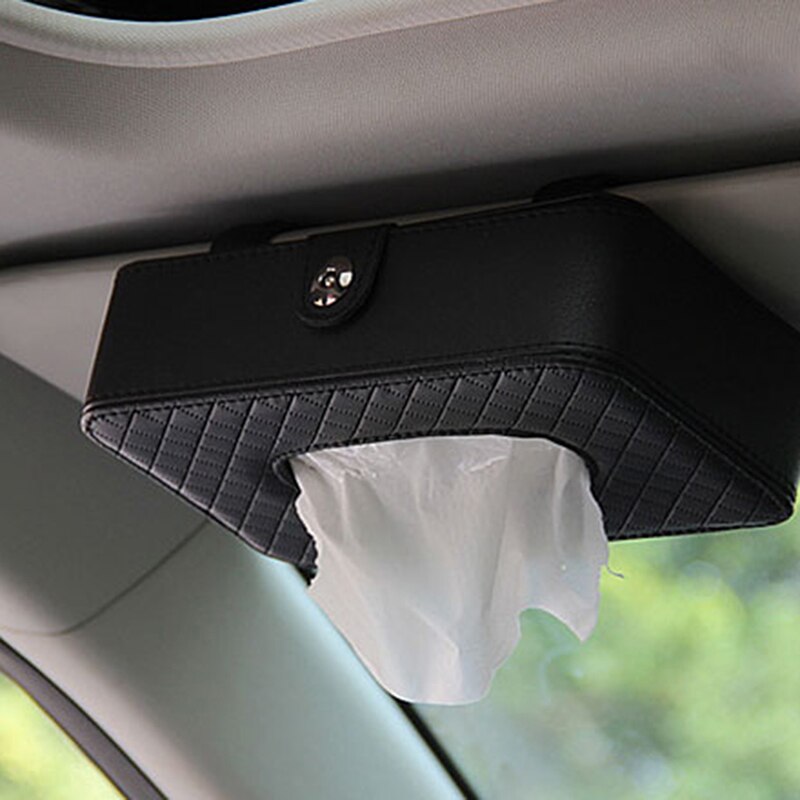 Luksus pu læder hængende tissue box pumpe bakke loft ovenlys type tissue box til bil serviet opbevaring holder