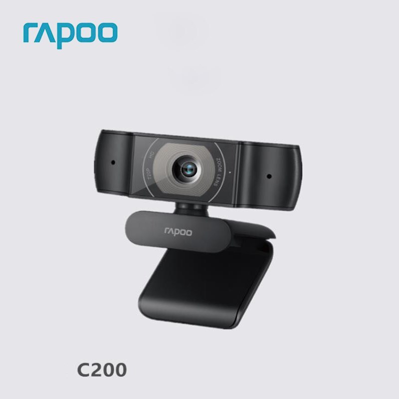 Originele Rapoo C200 Webcam 720P Hd Met USB2.0 Met Microfoon Draaibare Camera 'S Voor Live-uitzending Video Bellen Conferentie: Default Title