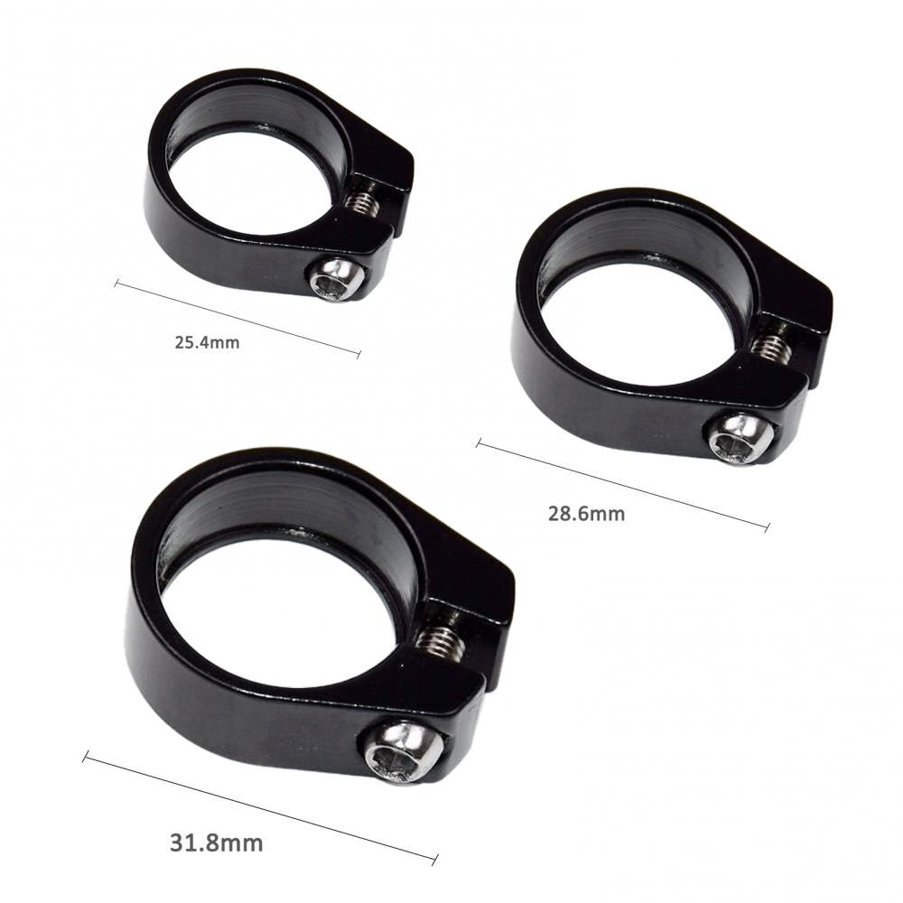Abrazadera de aleación de aluminio para tija de sillín de bicicleta, tubo de asiento de bicicleta de montaña, 25,4mm/28,6mm/31,8mm