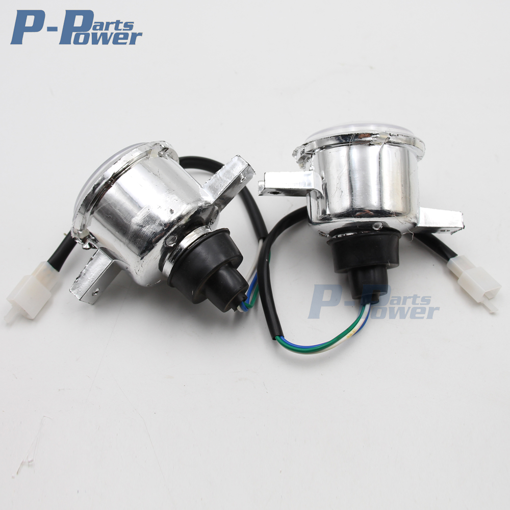 Pair Front Small Round Head Light Headlight for 50cc 70cc 90cc 110cc Utility style small Size ATV