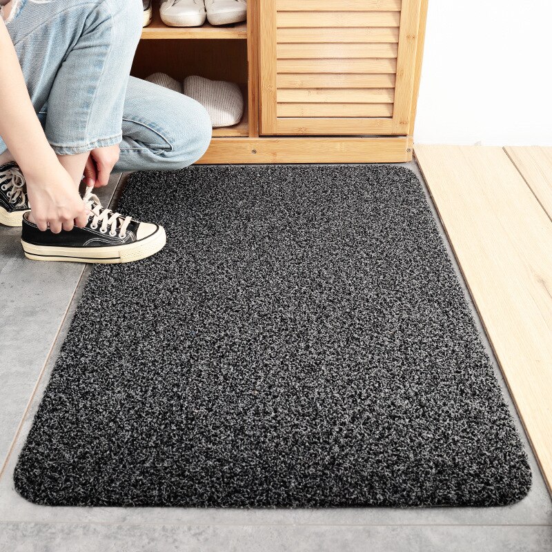 42X67CM/47X77CM/57X87CM Entrance door mud removal wear-resistant rub-proof home mat home corridor carpet anti slip: grey / 42x67cm
