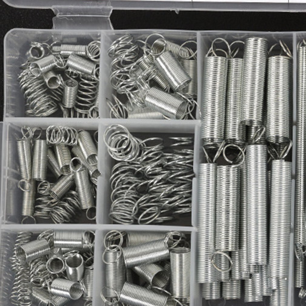 200pcs/pack Spring assortment Spiral Spring Galvanized Spring Set Spring Rate Extension Spring Parts