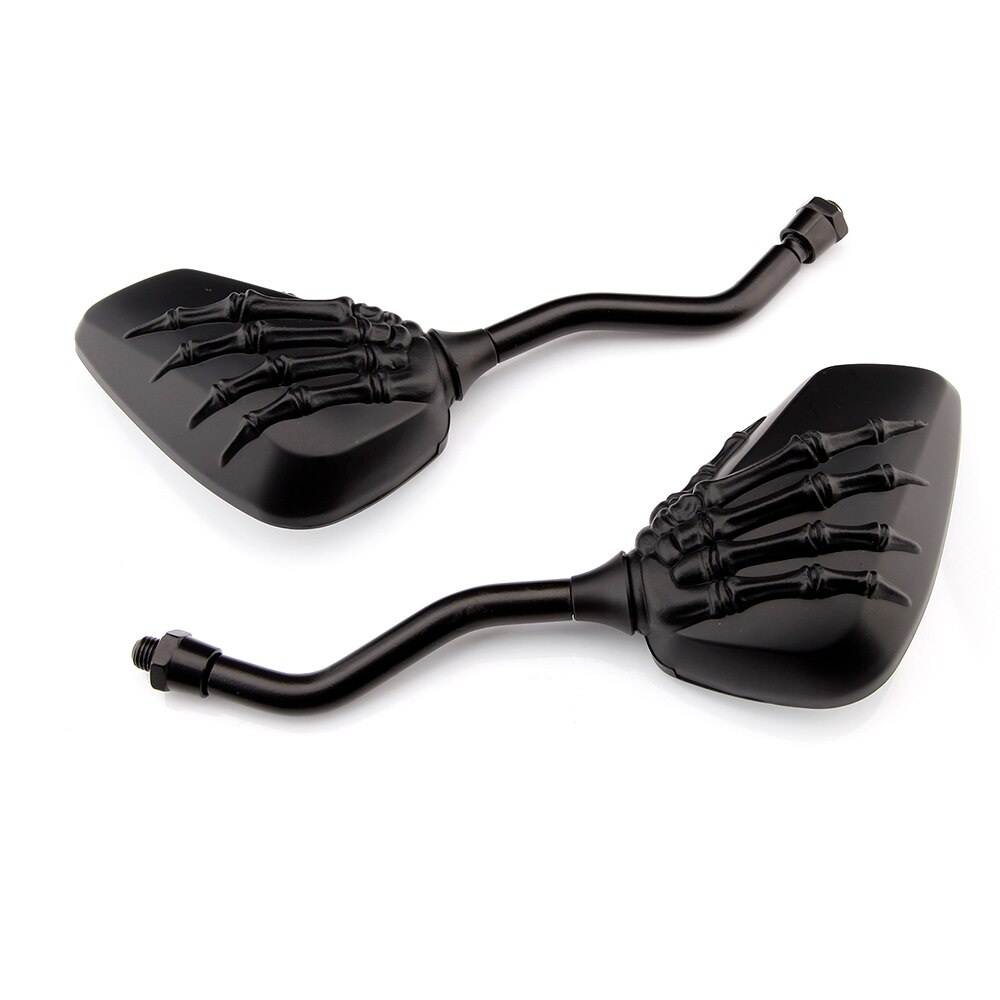 Rétroviseur latéral noir squelette de moto, griffe de main ombre 8mm 10mm pour Chopper Cruiser vélo de sport quad