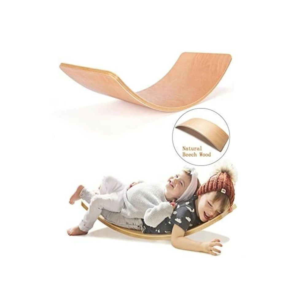 Yoga trä balansbräda barn vuxen sportbräda balansbräda 50 x27cm plywood plattform