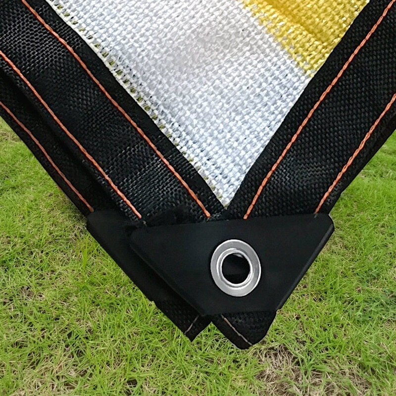 Yellow White Stripe Sun Shade Sail Outdoor Garden Flower Plant Shading Net Balcony Courtyard Swimming Pool Sun Shelter