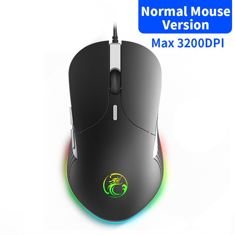 Gaming Mouse Computer Mouse Gamer Pro Gaming Mause Gamer Mice Game 6400DPI Optical USB Game Mice Computer Laptop Gaming Mouse: Normal