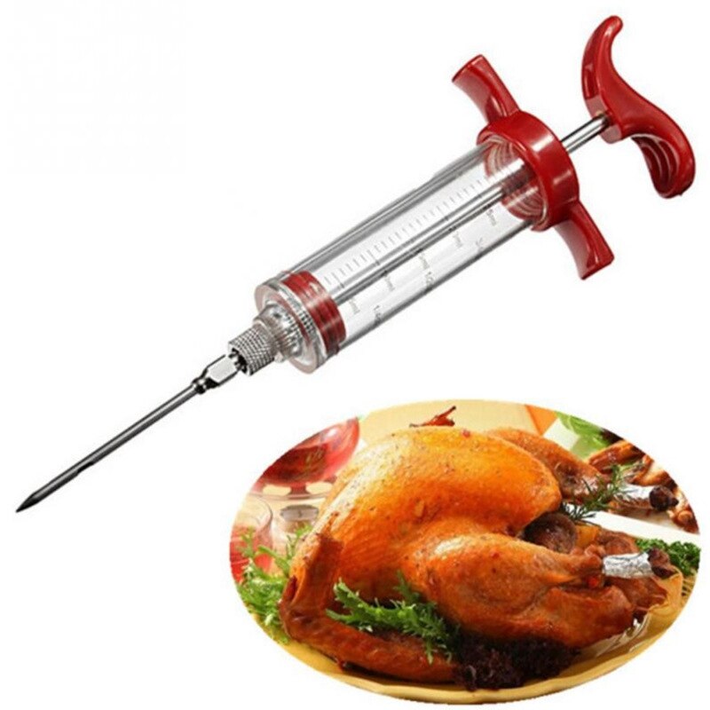 Meat syringes Kit sauces marinades Party Turkey Needles steak Injector Chicken Roast Kitchen Cooking Injection Spices