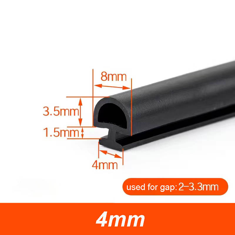 10m silikontätningslister för dörrar och fönster vindtäta, varma, slitstarka, stötdämpande, buffrande, antikollisionstätningslister: 1.5mm / Röd
