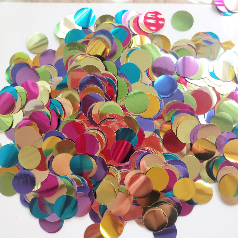 Confettis ronds étoile or Rose 100g, 1.5cm, feuille de paillettes, pour anniversaire, mariage, réception pour bébé, décor de fête: vert militaire