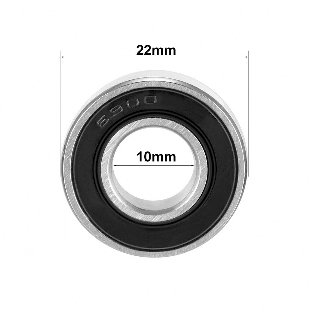 Rodamientos de sección delgada para bicicleta, accesorios de acero inoxidable plateado, 61900-2RS (6900-2RS), 10x22x6mm, 2 uds.