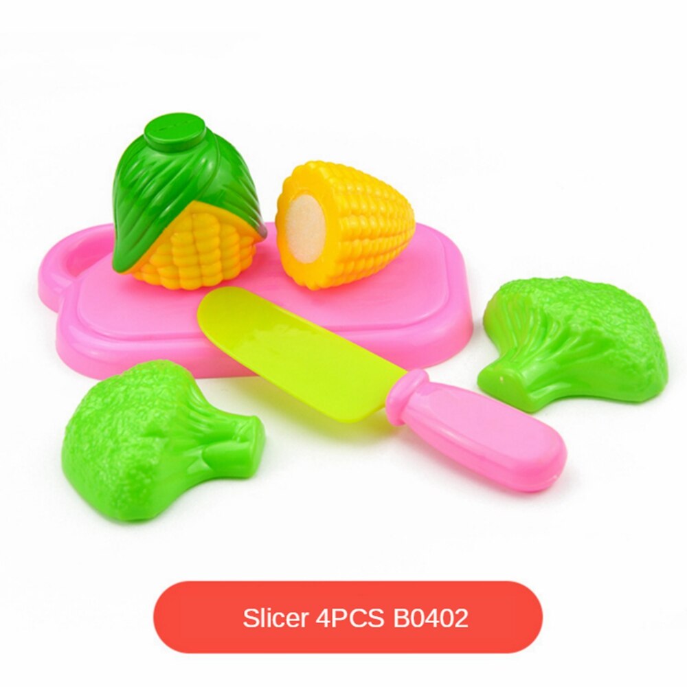 Pretend Play Plastic Food Toy Cutting Fruit Vegetable Food Pretend Play Children Toys For Kids Educational Toys: 4pcs-4