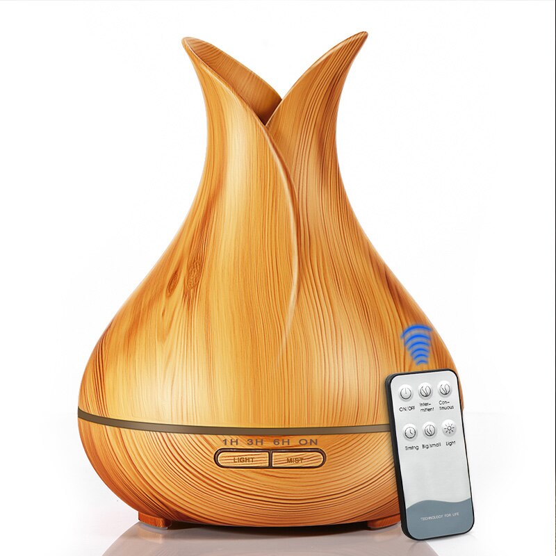 400Ml Afstandsbediening Essentiële Olie Diffuser Luchtbevochtiger Koele Mist Maker Met Aroma Diffusers Ultrasone Mist Rookmachine: light color / ons