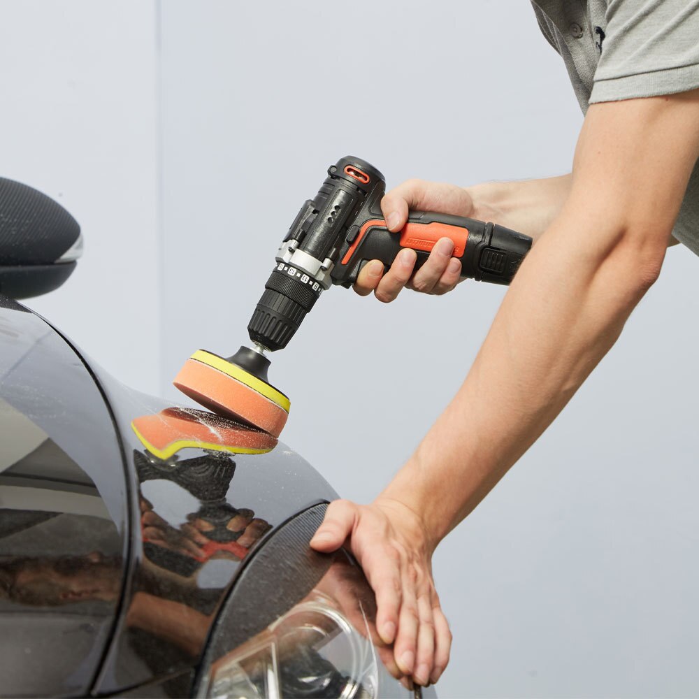 120W Car Polishing Machine Cordless Drill / Driver Kit Polisher Car Buffer Waxer Set Power Screwdriver 1350rpm Variable Speed