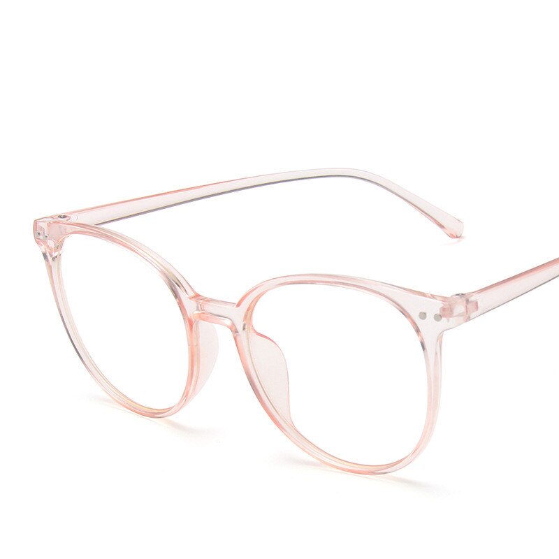Montura de gafas redondas para hombre y mujer, monturas para gafas con remache de luz azul para miopía, gafas transparentes para ordenador