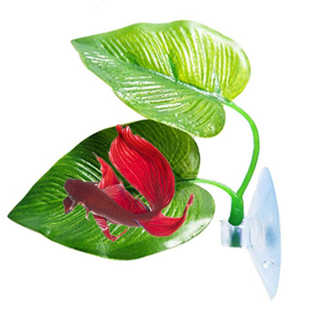 Accessori acquario Artificiale Pianta a Foglia Amaca Pesce Acquari di Pesci di cavalla Tropicale Betta Pesce Deposizione Delle Uova Resto Foglia