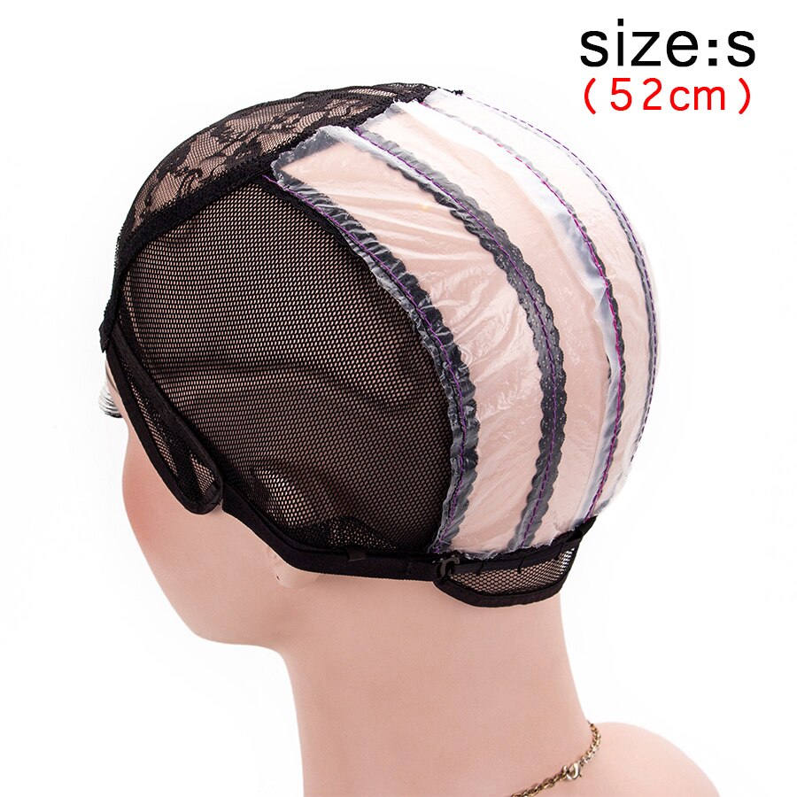 Alileader Wig Caps For Making Wigs 1Pcs Breathable Mesh Weaving Wig Caps With Adjustable Straps Mesh Wig Cap Wig Making Kit: black s
