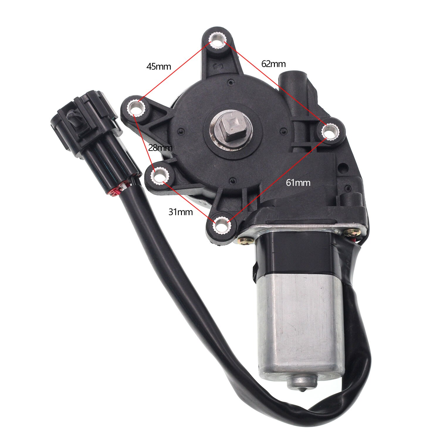 Elbil fönsterglasögon lyftmotor kraftglas motorregulator för nissan sylphy tiida geniss livina vänster / höger 6 stift 2 stift