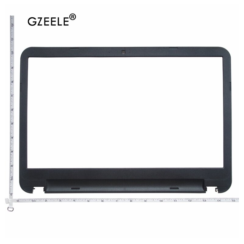 Gzeele novo para dell para inspiron 15r 3521 3537 5521 5537 lcd frente moldura capa 024k3d 24k3d b escudo ap0sz000200 15-3521 quadro