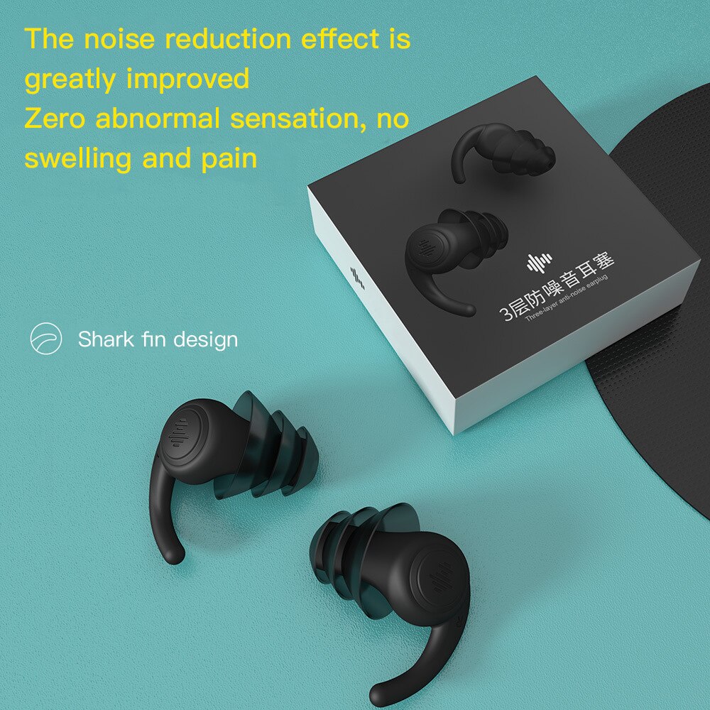 Tampões de ouvido à prova de som do silicone tapones para orelhas de redução de ruído do sono earplug espuma macia dormir tampões de ouvido anti-ruído