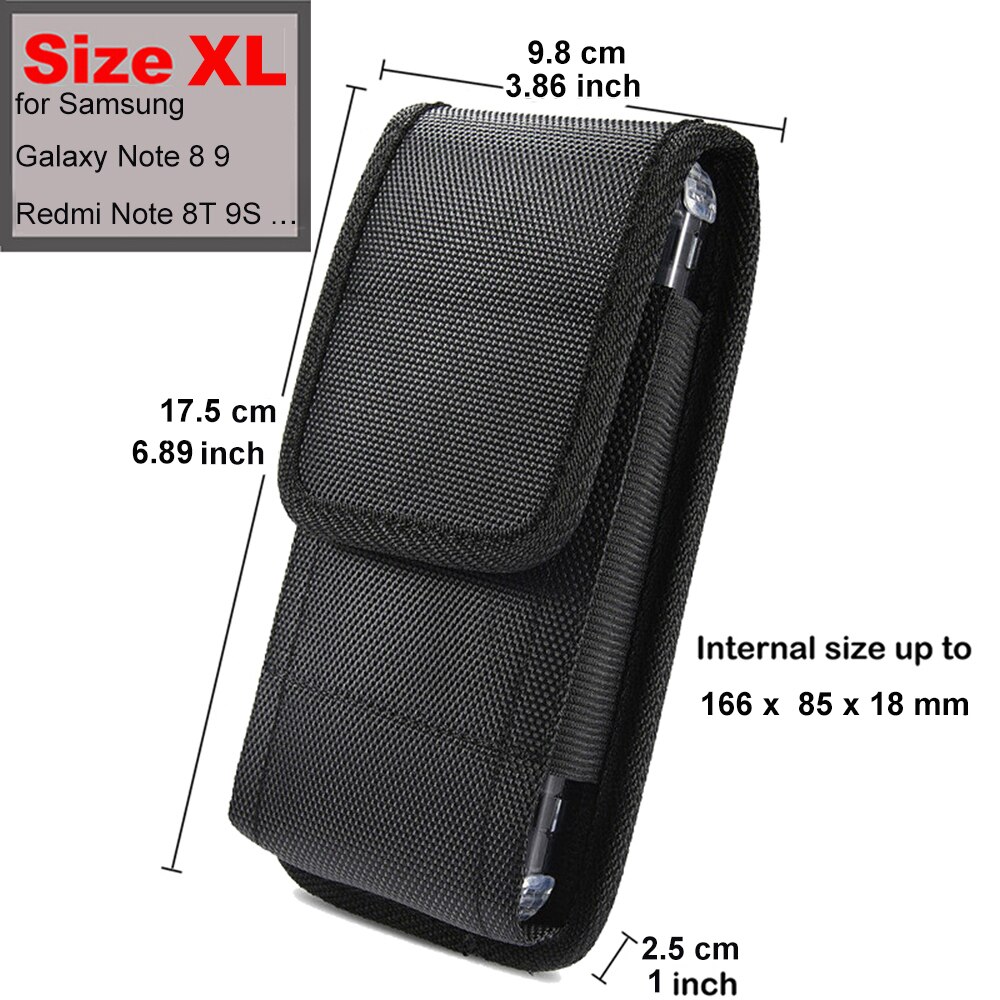 For Blackview BV6800 Pro Waist Belt Clip Holster Mobile Phone Case Pouch For Blackview BV7000 Pro 5'' 4G Waist Case: Size XL