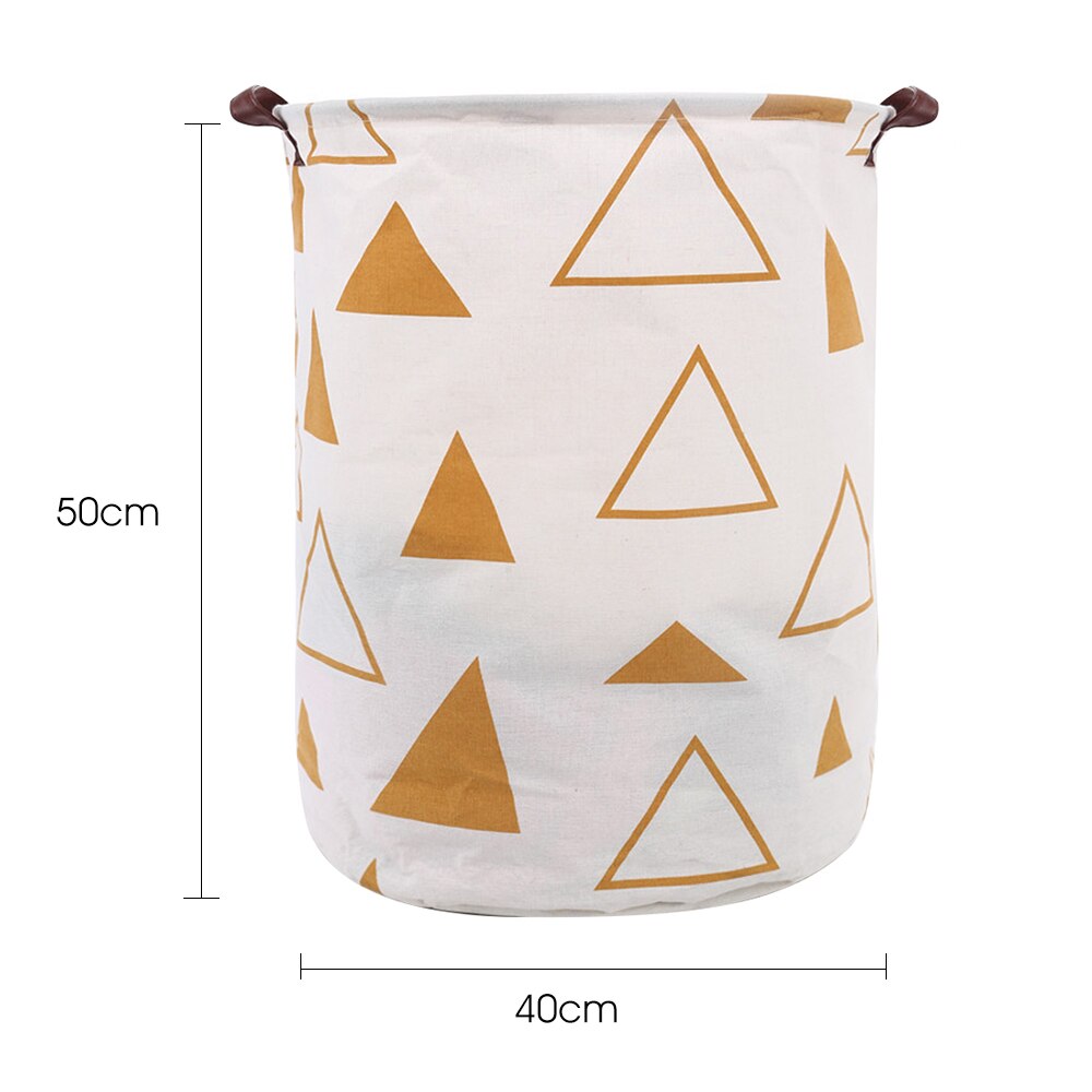 40x50cm Geometric Folding Laundry Basket Round Storage Bin Bag Hamper Collapsible Clothes Bucket Organizer Large Capacity
