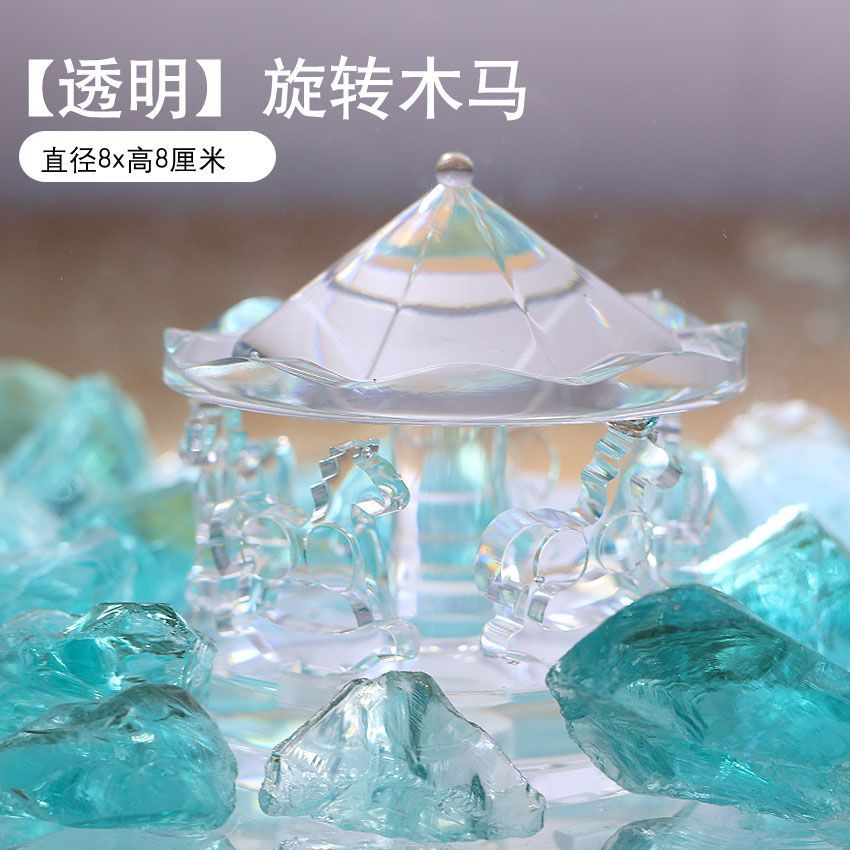 Aquarium Landschapsarchitectuur Kristallen Kasteel Simulatie Windmolen/Vissenstaart/Vraaggenezing Creatieve Decoratie Onderwaterwereld Landschap: Goud