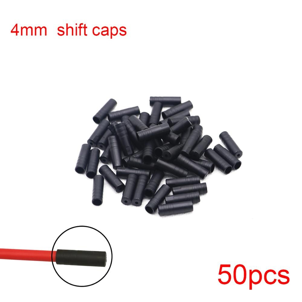 50 Pcs / 100 Pcs 4mm 5mm Road Mountain Bike Brake Shift Derailleur Cable End Crimps Bicycle Wire Cable End Caps Housing Ferrules: WHITE
