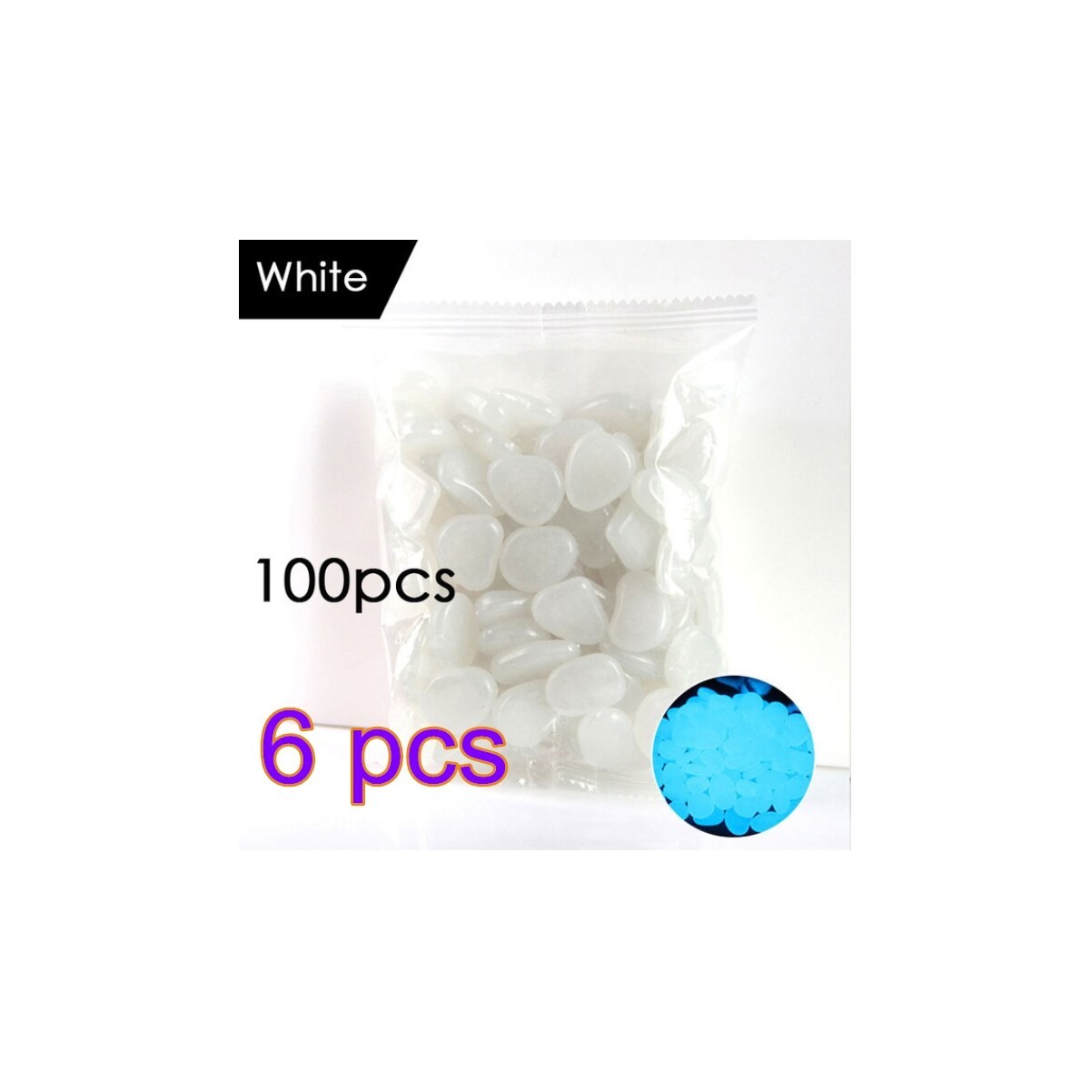 Tuin Decoratie Gangpad Planten Gloeien In Het Donker Gloeiende Steentjes Aquarium Decoratieve Steentjes Gloeiende Steen Jardin: White