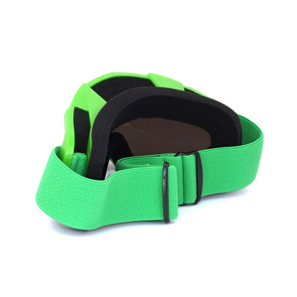 Mørkegrønn svart stripe motorsykkelbriller briller motocross googles sykkel langrenn fleksible briller tonet uv