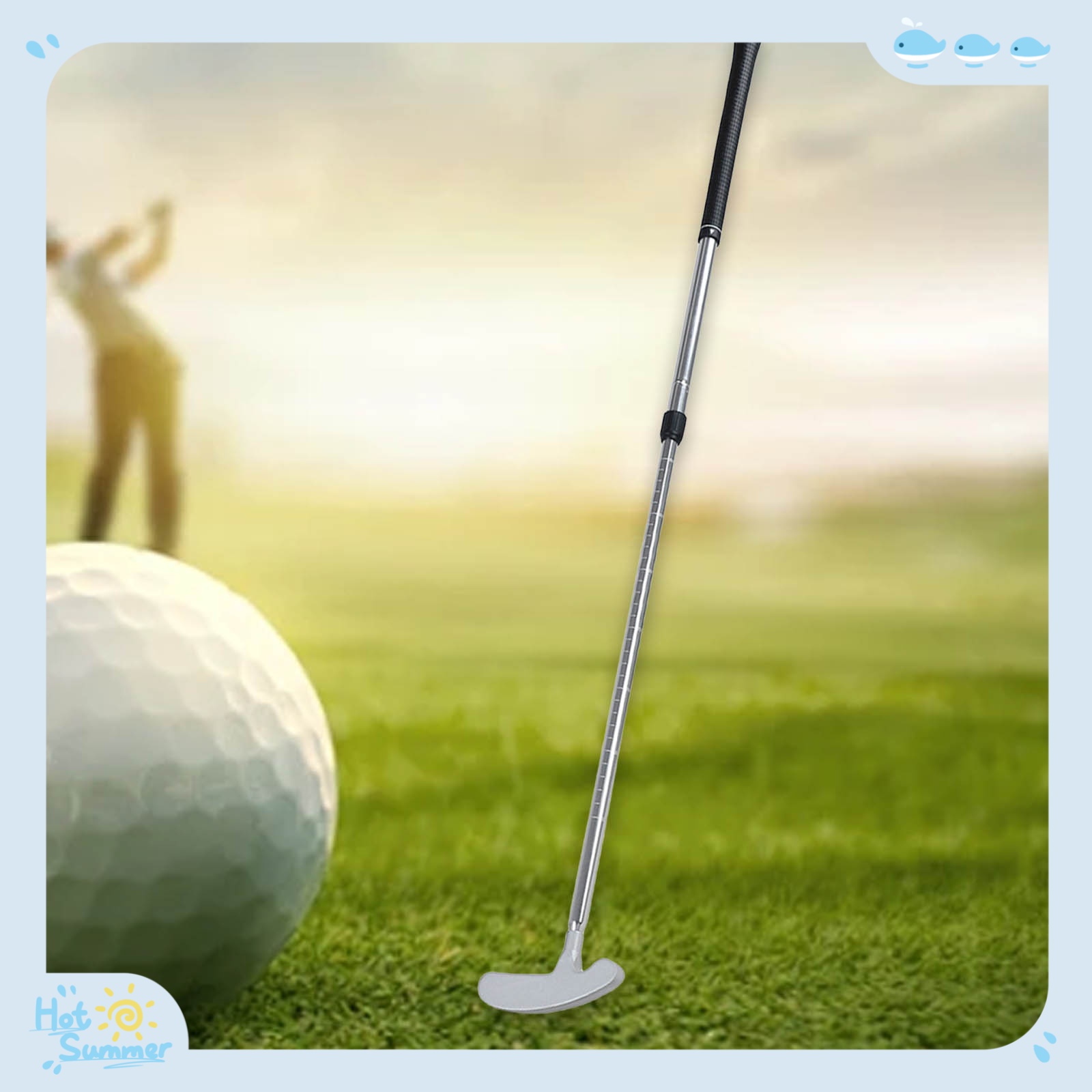Herramientas de Putter de Golf, Mini palos de Golf para golfistas diestros y zurdos, Putter bidireccional portátil para hombres y mujeres, entrenamiento de aleación de aluminio
