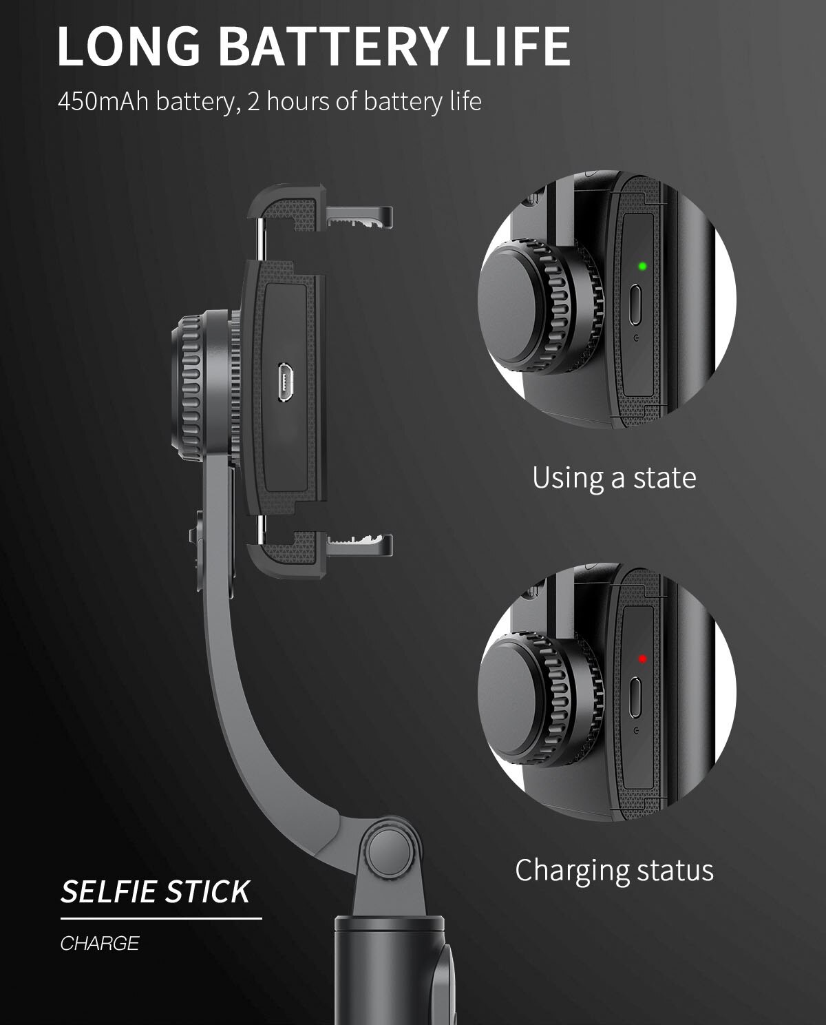 Handheld Gimbal Smartphone Bluetooth Handheld Stabilisator Met Statief Selfie Stok Vouwen Gimbal Voor Smartphone Xiaomi Iphone