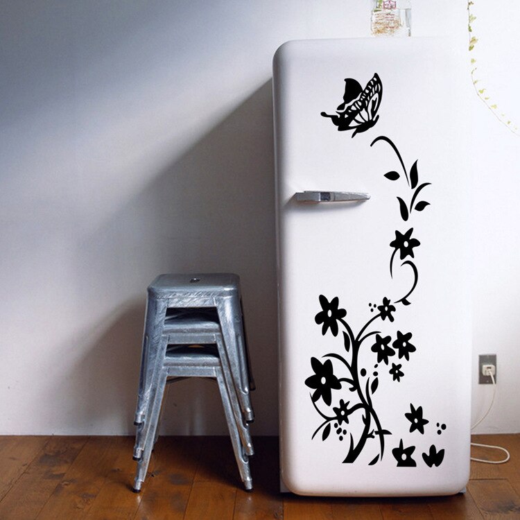 Adhesivos para pared y frigorífico 3D, pegatinas de mariposas para el hogar DIY, calcomanías para pared, calcomanías autoadhesivas de PVC para habitación de niños: Opaco