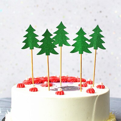 5 stks/partij Cake decoratie plugin Kerst serie taart decoratie insert Kerstman kerstboom kaart