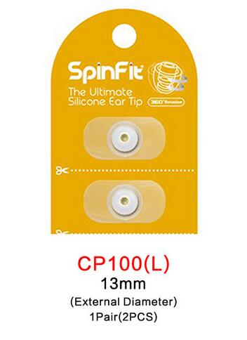 1 Pair(2 pcs) Original SpinFit CP100 CP145 CP155 CP800 In-ear Earphones Patented Silicone Eartip Innovative Technology Eartip: Blue