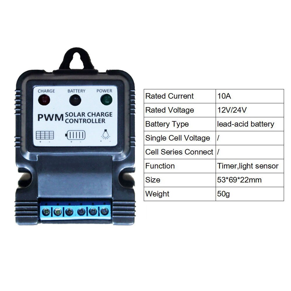 10a sol laddningsregulator 3.2 3.7 6.4 12.8 25.2 12 24 v litiumjon litium 3s 6s batteriladdare regulatorer pv gatubelysning: 10a 12v 24v