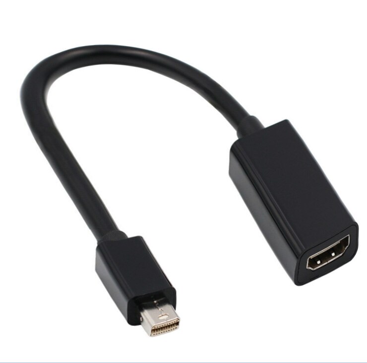 Mini Display Port Naar Hdmi-Compatibele Kabel Thunderbolt Hdmi-Compatibel Converter Mini Dp Naar Hdmi-Compatibele Kabel adapter 1080P: Black