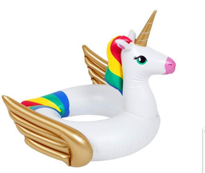 Uppblåsbar cirkel baby flamingo flyta simring uppblåsbar enhörning pool flyta barnstol luftmadrass vatten leksaker